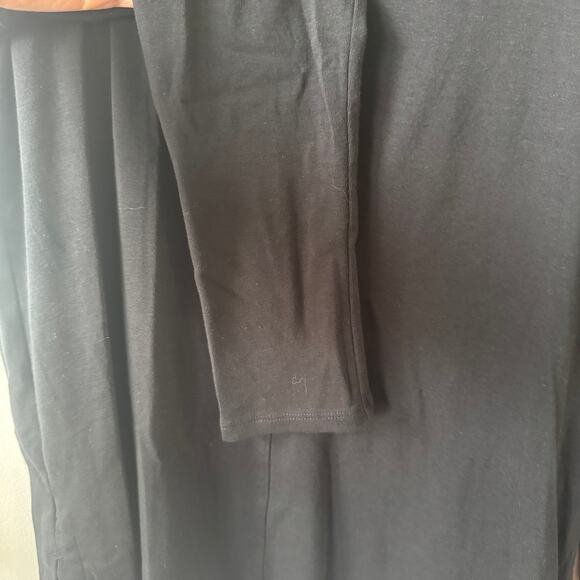 J.Jill Top Women S Black Long Sleeve Pima Crew Neck Tee 100% Pima Cotton Fall - Picture 3 of 5